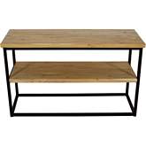 Ames 50" Console Sofa Table in Solid Wood & Metal